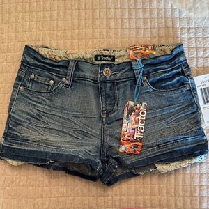 Tractr Dark Wash Jean Shorts